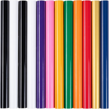 HTVRONT HTV Heat Transfer Vinyl -13 Pack HTV Vinyl Sheets, 12" x 10" Iron on Vinyl for T Shirts, 10 Assorted Premium Colors Heat Transfer Vinyl for All Cutting Machines