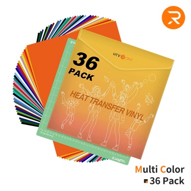 Heat Transfer Vinyl Bundle - 12" x 10" 36 Pack(25 Assorted Colors)