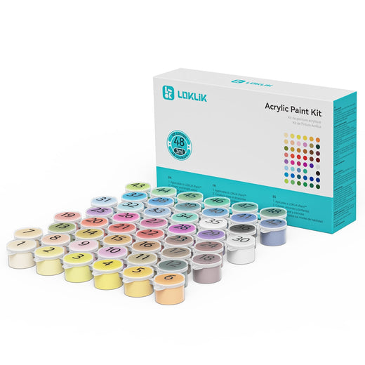UK-[LOKLiK iPaint]48 Colors Acrylic Paint Set (3ml each) *1