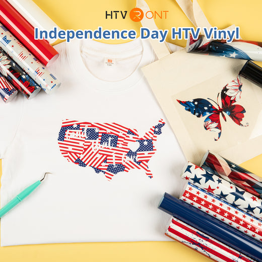 HTVRONT American Flag Heat Transfer Vinyl - 13 Pack 4th of July Iron on Vinyl Pattern HTV Vinyl 12×10inch, Heat Transfer Vinyl for t Shirts Patriotic HTV for Independence Day