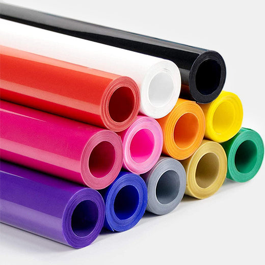 UK-Heat Transfer Vinyl Bundle - 12" x 5ft 12 Rolls (12 colors)