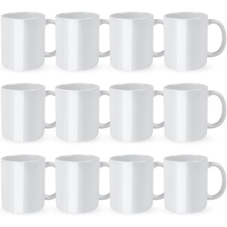 HTVRONT Sublimation Mugs Blank 11 oz - 12 Pack Tazas Para Sublimacion - Sublimation Coffee Mugs
