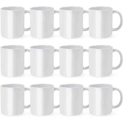 HTVRONT Sublimation Mugs Blank 11 oz - 12 Pack Tazas Para Sublimacion - Sublimation Coffee Mugs