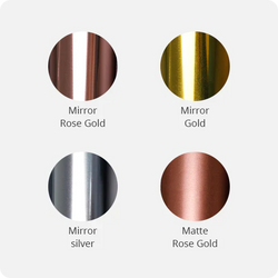 UK-Mirror Metallic Adhesive Vinyl Roll - 12"x10 Ft (4 Colors)