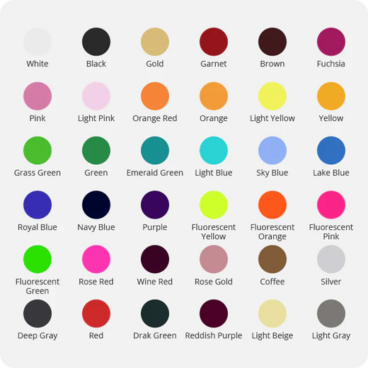 UK-Heat Transfer Vinyl Roll - 12"x30 Ft (36 Colors）