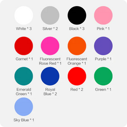 UK-Heat Transfer Vinyl Bundle - 12"x10" 20 Pack（13 Assorted Colors）