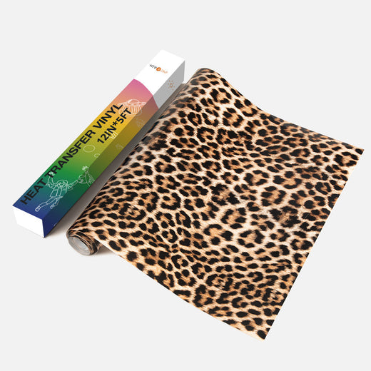 UK-Leopard Heat Transfer Vinyl Rolls - 12" x 5ft (4 Colors)