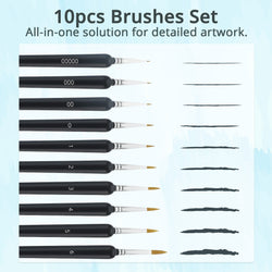 UK-[LOKLiK iPaint] Mini Detail Paintbrush Set（10pcs）