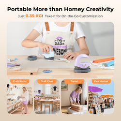 HTVRONT H1 Mini Heat Press Machine, Small & Portable