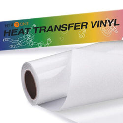 White Glitter Heat Transfer Vinyl Roll for Sublimation - 10" x 6 Ft （2 Colors）