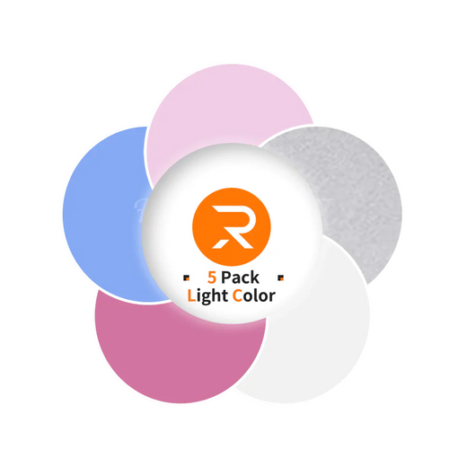 UK-Heat Transfer Vinyl Bundle - 12"x10" 5 Pack（5 Assorted Light Colors）
