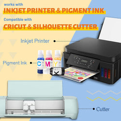 UK-Mixed Heat Transfer Paper for Light & Dark Fabric - 8.5" X 11" 20 Pack