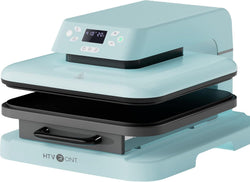 HTVRONT Autopress, Heat Press 38cm x 38cm (15" x 15") Heat Plate Heats up to 210°C (410°F) Professional Heat Press Machine for Iron On HTV Vinyl(Light Blue)