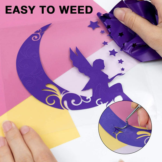 UK-Heat Transfer Vinyl Bundle - 12" x 5ft 12 Rolls (12 colors)
