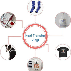 UK-Heat Transfer Vinyl Bundle - 12" x 5ft 12 Rolls (12 colors)