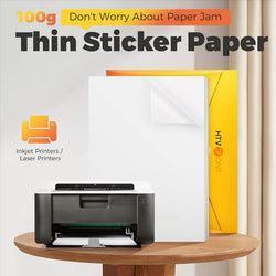 UK-Glossy Printable Vinyl Sticker Paper 100 Sheets Waterproof  - 8.5"X 11"