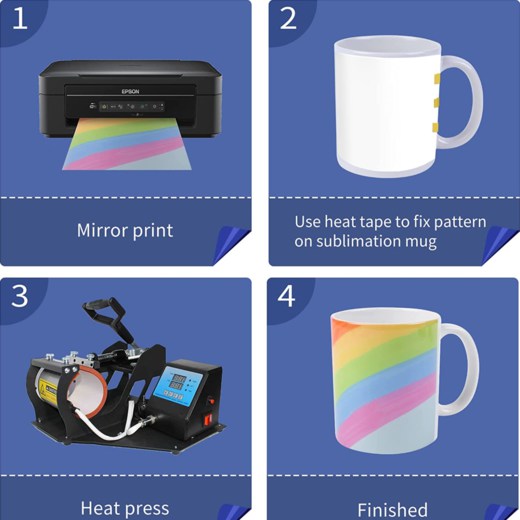 UK-Sublimation Mugs Blank 11 oz - 6 Pack Tazas Para Sublimacion