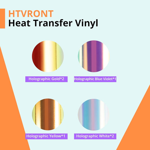 UK-Holographic Heat Transfer Vinyl Bundle- 12×10in 6 Sheets