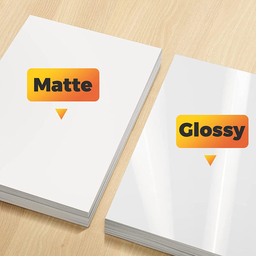 UK-Glossy Printable Vinyl Sticker Paper 100 Sheets Waterproof  - 8.5"X 11"
