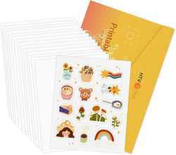 HTVRONT Printable Vinyl for Inkjet Printer & Laser Printer, 15 Pcs Glossy Sticker Paper & Printers a4, Waterproof & Dry Quickly Printable Vinyl Sticker Paper for HP, Epson and other Printer, 216x280mm