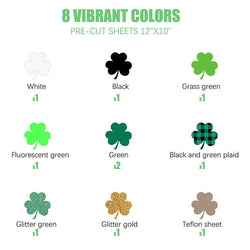 UK-St. Patrick's Day Heat Transfer Vinyl Bundle - 12"x 10" 10 Sheets