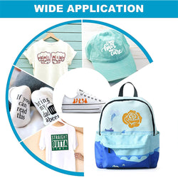 UK-Heat Transfer Vinyl Bundle - 12"x5 Ft (6 Assorted Colors）