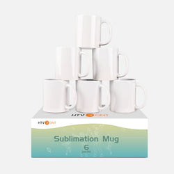 UK-Sublimation Mugs Blank 11 oz - 6 Pack Tazas Para Sublimacion