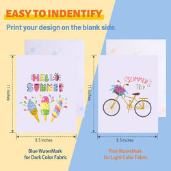 UK-Mixed Heat Transfer Paper for Light & Dark Fabric - 8.5" X 11" 20 Pack