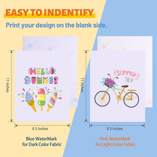 UK-Mixed Heat Transfer Paper for Light & Dark Fabric - 8.5" X 11" 20 Pack