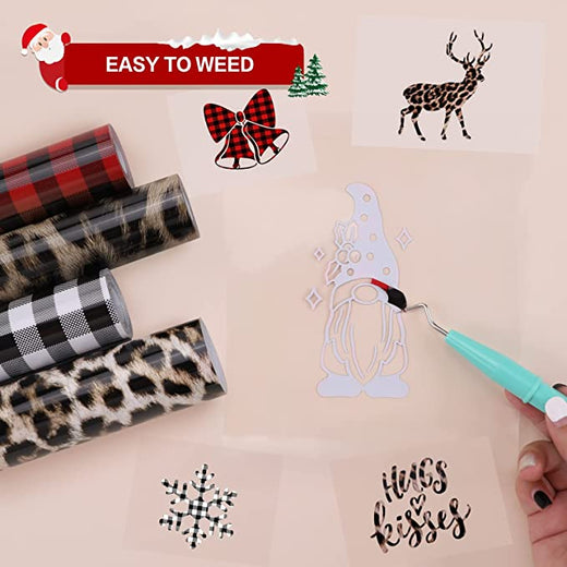 UK-Leopard Heat Transfer Vinyl Rolls - 12" x 5ft (4 Colors)