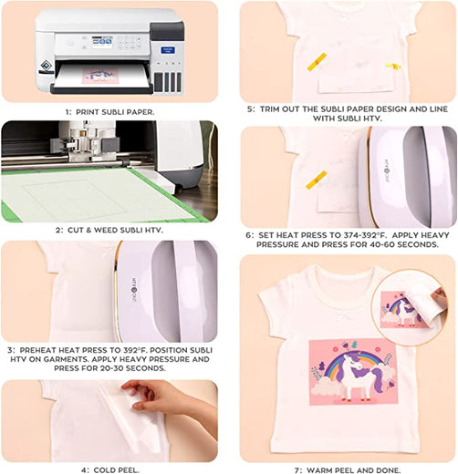 UK-150pcs Sublimation Paper & 10FT Sublimation HTV Bundle