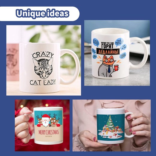 UK-Sublimation Mugs Blank 11 oz - 6 Pack Tazas Para Sublimacion