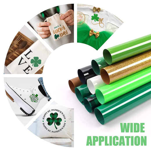 UK-St. Patrick's Day Heat Transfer Vinyl Bundle - 12"x 10" 10 Sheets