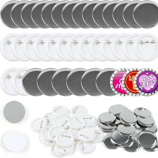 Blank Button Supplies-100 Sets 58mm/2.25 inch