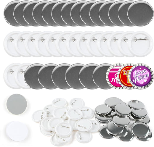 Blank Button Supplies-100 Sets 58mm/2.25 inch