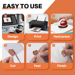 UK-Sublimation Waterproof Sticker Paper Matte - 20 Pcs