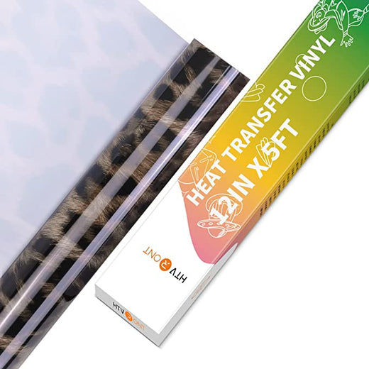 UK-Leopard Heat Transfer Vinyl Rolls - 12" x 5ft (4 Colors)