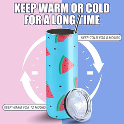 UK-Sublimation Tumbler Blank with Sublimation Paper -  Skinny Straight - 20 OZ（ 4 Pack）