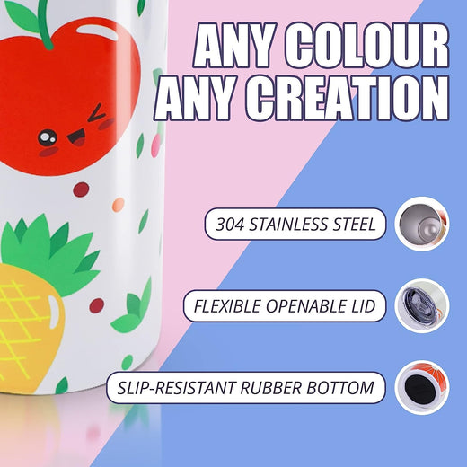 UK-Sublimation Tumbler Blank with Sublimation Paper -  Skinny Straight - 20 OZ（ 4 Pack）