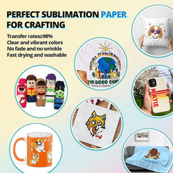 UK-Heat Press Accessories Bundle for Easy Craft - 52 Pcs(included Heat Press Mat 11.5*11.5in+PTFE Teflon Sheet 12*10in)
