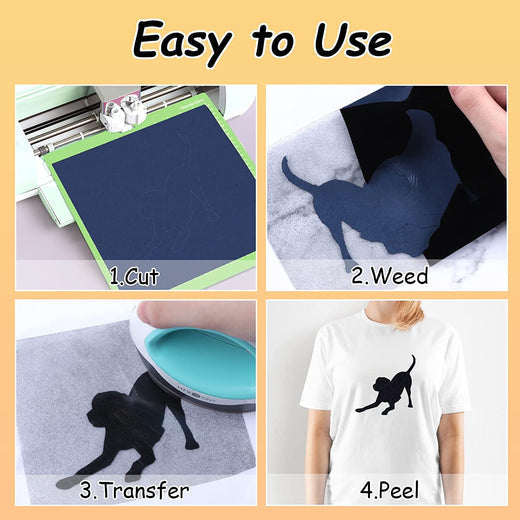 UK-Flock HTV Heat Transfer Vinyl-12" x 6FT（2 colors）