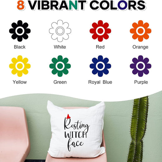 UK-Heat Transfer Vinyl Bundle - 8 Pack 12" x 3FT