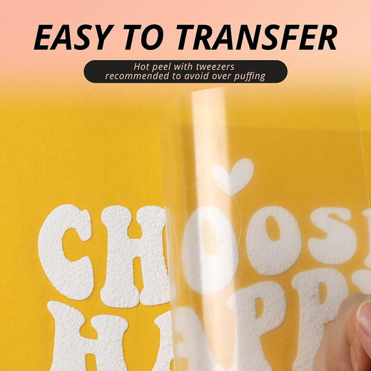 UK-3D Puff Vinyl Heat Transfer - 10" x 6ft Puff HTV Vinyl Roll for T Shirts