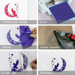 UK-Heat Transfer Vinyl Bundle - 12" x 5ft 12 Rolls (12 colors)