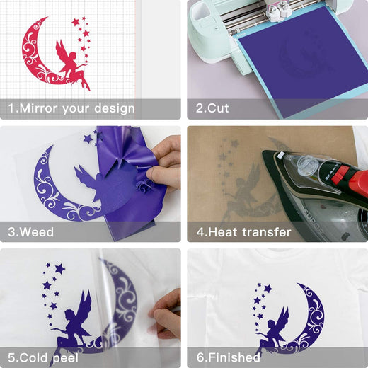 UK-Heat Transfer Vinyl Bundle - 12" x 5ft 12 Rolls (12 colors)
