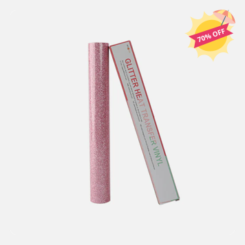 UK-Glitter Heat Transfer Vinyl Roll - 10"x5 Ft (8 Colors)