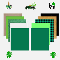 UK-St. Patrick's Day Heat Transfer Vinyl Bundle - 12"x 10" 10 Sheets