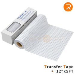 HTVRONT 12" x 5 Feet Transfer Tape for Vinyl with Blue Alignment Grid Transfer paper Perfect for Self Adhesive Vinyl for Signs Stickers Decals Walls Doors & Windows