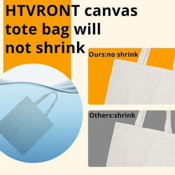 UK-6 Pack Sublimation Canvas Tote Bag Blank - 15"Wx16"H