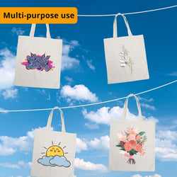 UK-6 Pack Sublimation Canvas Tote Bag Blank - 15"Wx16"H